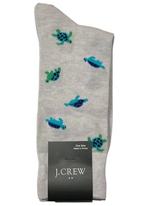 Neu mit Etikett J Crew Socken Einheitsgröße hellgrau blau Schildkröten #40 - Bild 1 von 4
