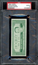 1962-63 TOPPS NHL HOCKEY BUCKS Dollar Doug Mohns PSA 2 Good Boston Bruins