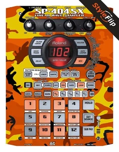 Roland SP - 404SX Skins | Naranja Camuflaje | Calcomanía protectora | StyleFlip Skins - Imagen 1 de 1