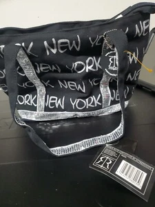 Neu mit Etikett ROBIN-Ruth Canvas Schultertasche schwarz und silber #10021 - Bild 1 von 7