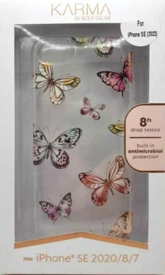 Karma by Body Glove Pink Butterflies Case - iPhone SE 8/7 - Image 1 of 3
