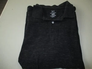 George 2-Button Men's Polo Shirt Solid Short Sleeve Collared 2XL (50-52) gray / - Picture 1 of 2