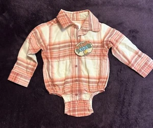 NWT! Cabela's Outdoor Kids Size 12 Month Infant Girl's Flannel Bodysuit. - Picture 1 of 3