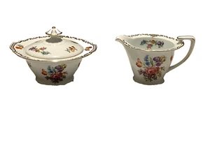 Noritake Dresdoll Covered Sugar and Creamer Set JAPAN Hand Painted - Picture 1 of 11