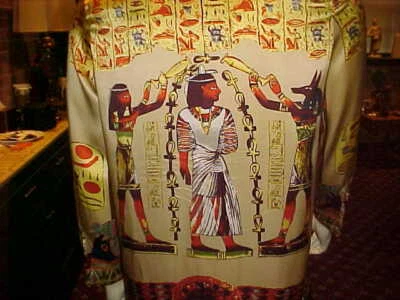 CAMISA UNISEX SEDA ESPEJO MULTICOLOR EGIPCIA TALLA MUJER GRANDE HOMBRE MEDIANA GENIAL Foto 1 de 4