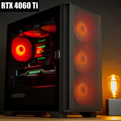 TRINITY CUSTOM COMPUTERS RTX 4060 Ti, Intel 14-Core, 32GB RAM, 1TB NVME SSD Gaming Computer Desktop PC