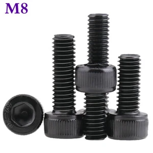 M8 - 1.25 Black Stainless Steel Hex Socket Head Cap Screws Allen Bolts DIN 912 - Picture 1 of 11