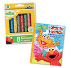 New 2pc Sesame Street Crayons & Favorite Friends Coloring & Activity Book