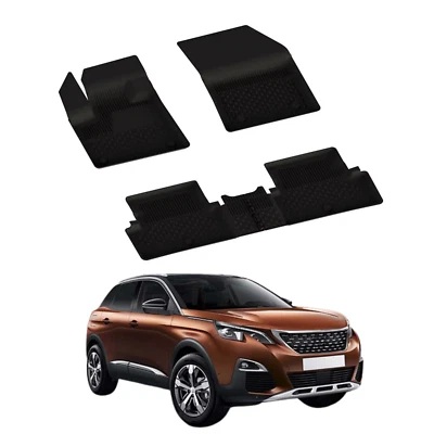 Floor Mats for Peugeot 3008 2016-2025 | Premium Floor Mat Black  - Image 1 of 4