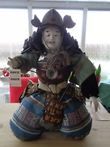 Bambola giapponese di calce conchiglia Musha Samurai circa 38 cm in scatola di legno (7970) - Foto 1 di 24