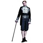 Fever Male Baroque Vampire Costume, Black Costume Halloween Fancy Dress
