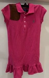 Ralph Lauren Girls Youth Dress Magenta / Pink Short Sleeve 100% Cotton - SIZE 6 - Picture 1 of 15