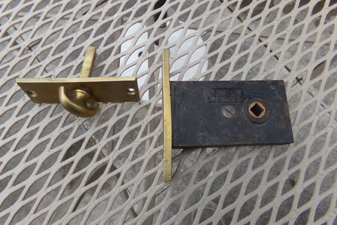 Vintage Norwalk Lock Co. Cast Brass Mortise Lock 8483 ~3" X1" Cover