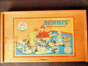 Vintage Retro BERBIS Modelling Kit #4 Wooden Pieces - Picture 1 of 4