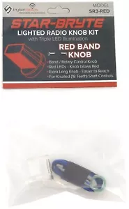 Kit de perilla de radio iluminada triple LED Star-Bryte Strykerradios SR3-RED - Imagen 1 de 2