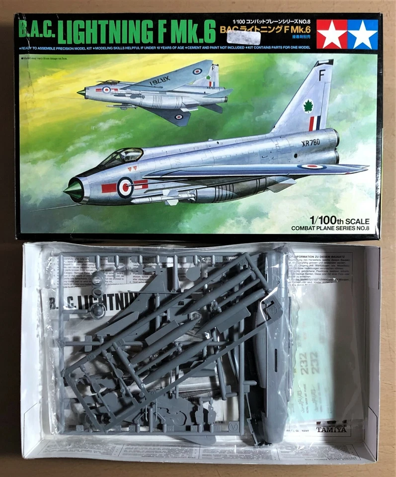 TAMIYA 61608 - B.A.C. LIGHTNING F MK.6 - 1/100 PLASTIC KIT - Immagine 1 di 1