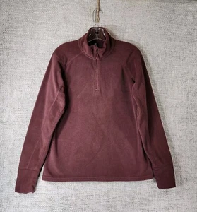 Mountain Hardwear 1/4 Zip Pullover Fleece Sweater Womens Large Burgundy - Picture 1 of 10