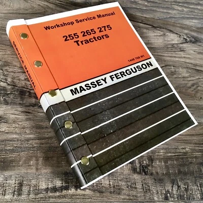 Manual de servicio para taller de reparación de tractores Massey Ferguson 265 Tech Workshop Mf265 Foto 1 de 4