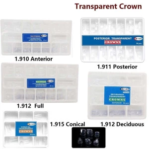 Corona Dental Preformada Resina Temporal Precorona Transparente Molar Anterior - Imagen 1 de 46