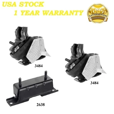 3PCS MOTOR & TRANS MOUNT FIT CHEVROLET SILVERADO 3500 CLASSIC, 3500 HD 6.0L 4WD - Image 1 of 4