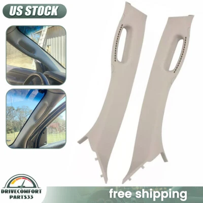 Par de molduras de poste de manija beige para Dodge Ram A Pilar A 02-10 Foto 1 de 4