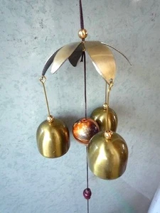 Feng Shui Metal Wind Chime/Wind Bell Happy Buddha Window Decor - Picture 1 of 4