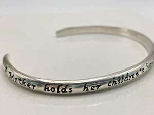 925 Bracelet Mother Holds Her Children's Hands For A While But Hearts Forever❤️ - Picture 1 of 9