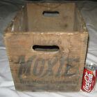 Antique Boston Massachusetts Moxie Soda Wood Crate Box Bottle Holder Sign Art Us