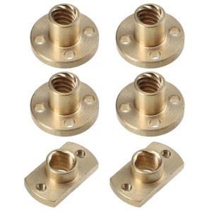 6 Pcs Accessori Per Stampanti 3d Dadi in Ottone Vite Trapezoidale - Photo 1/12