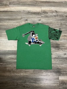 Vintage Volcom T-shirt Mens Large Green Graphic Print y2k Skateboarding - Picture 1 of 5