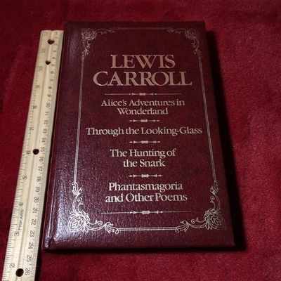 Lewis Carroll Alice Wonderland Looking Glass Snark Phantasmagoria 1984 Faux Leat Foto 1 de 4