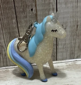 Bath & Body Works Einhorn Taschenhalter Glitzer Glitzer Blau Schlüsselanhänger Clip - Bild 1 von 7