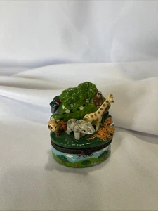 Zoo Animals Jungle Trinket Box Hinged - Picture 1 of 12