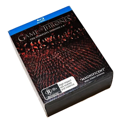 GAME OF THRONES The Complete Seasons 1-4 Blu-ray 19 Discs 40 Episodes + Extras - image 1 of 4