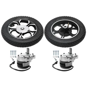 2x 24V 250W Elektromotor + 2x Räder 12 1/2 x 2 1/4" Reifen Rollstuhl E Bike - Bild 1 von 12