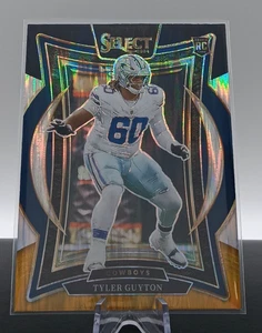 2024 Select Tyler Guyton Black and Gold Shock Rookie 69 Dallas Cowboys RC - Bild 1 von 3