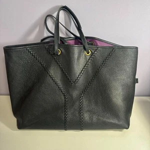 Yves Saint Laurent Wende Tasche schwarz lila mit Beutel YSL - Bild 1 von 10