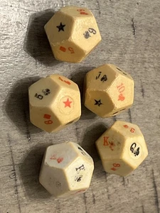 RARE vintage poker d12 dice set unknown origins 072825@ - Picture 1 of 5