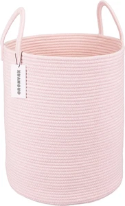 Cesta de lavandería de cuerda de algodón para niñas niños bebé guardería cesta tejida S - Imagen 1 de 6