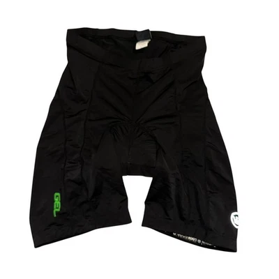 Canari Mens Padded Cycling Shorts Sz.Medium Black/Leg Gripper GEL-Green - Image 1 of 4