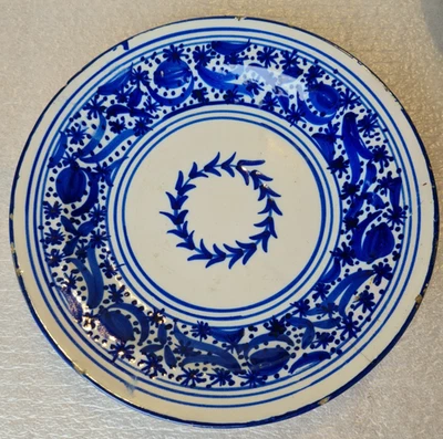 Antique Earthenware Tin Glazed Plate, Delftware, Faience Spanish / Italian? (1) - Image 1 of 4