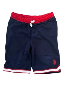 U.S. Polo Assn. Unisex Navy Knit Shorts w Drawstring & Elastic Waist 2XL 18 New - Picture 1 of 5