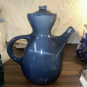 Vintage Ben Seibel Taylor Pfaltzgraff Aztec Blue Country Time Coffee Pot - Picture 1 of 8
