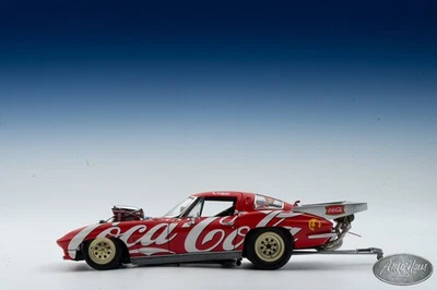 1/24 DANBURY MINT 1963 CHEVROLET CORVETTE PRO MOD COCA COLA RED DRAGSTER - Image 1 of 4
