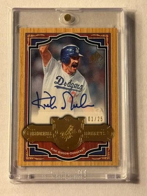 2006 UD SP Legendary Cuts Kirk Gibson Memorable Moments Autograph #d /25 Dodgers - Image 1 of 2