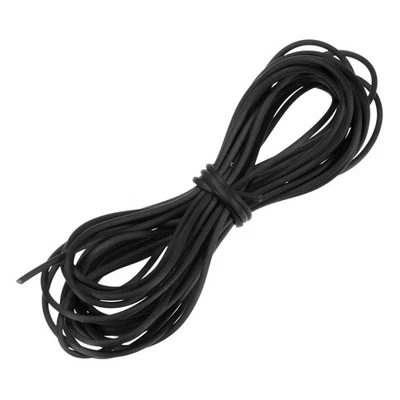 Cable de goma para tubería hueca de 5,5 yardas y 2 mm con orificio de 1,2 mm para bricolaje, negro Foto 1 de 4