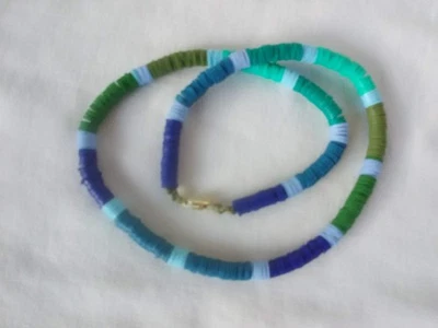 "Collar unisex Heishi étnico tribal surfista cuentas 20"" vendedor de EE. UU." Foto 1 de 4