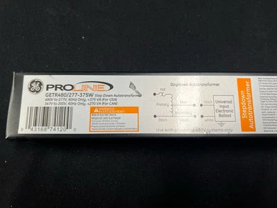 Autotransformador reductor GE ProLine GETR480/277-375W, 480V a 277V CA, 375W (3) Foto 1 de 3