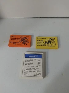 Tarjetas comunitarias completas de oportunidad de propiedad de repuesto Monopoly de los años 70 de colección - Imagen 1 de 3