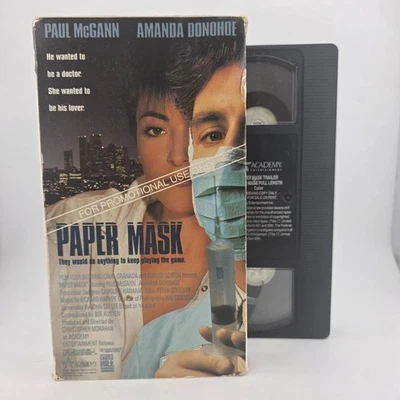 Paper Mask VHS - 1990 Paul McGann Amanda Donohoe Academy Video British Thriller - Imagem 1 de 4